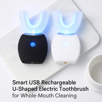 Smart USB Rechargeable U-Shaped Electric Toothbrush for Whole-Mouth Cleaning