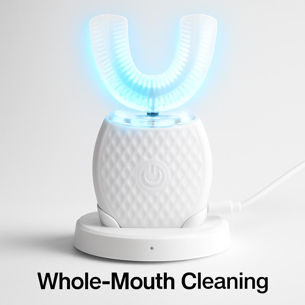 Smart USB Rechargeable U-Shaped Electric Toothbrush for Whole-Mouth Cleaning