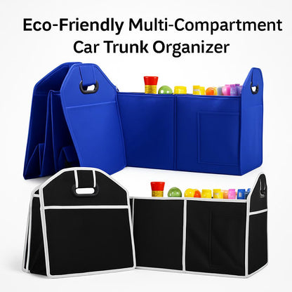 Eco-Friendly Multi-Compartment Car Trunk Organizer
