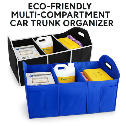 Eco-Friendly Multi-Compartment Car Trunk Organizer