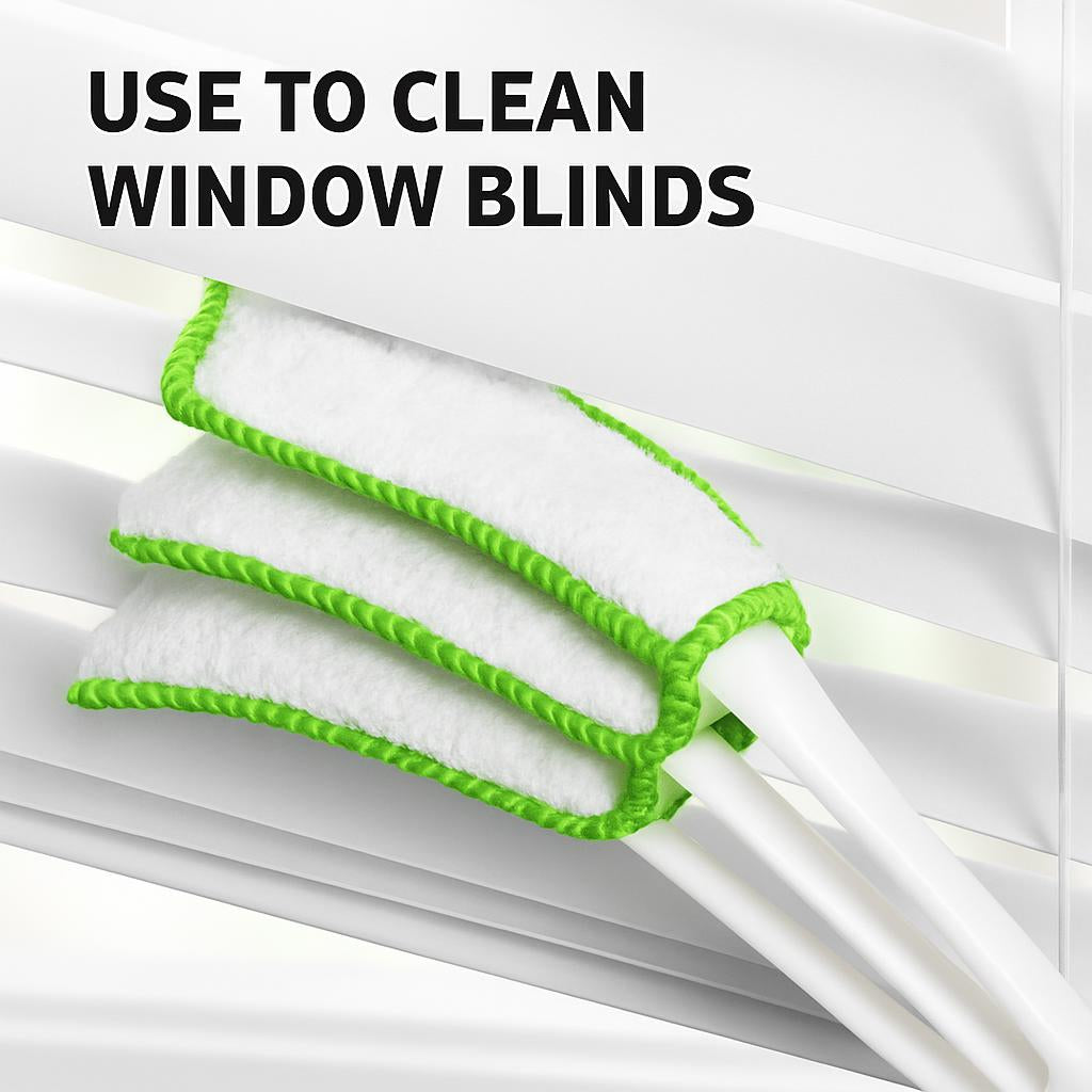 Eco-Friendly Dual-Ended Cleaning Brush & Microfiber Duster