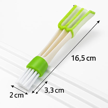 Eco-Friendly Dual-Ended Cleaning Brush & Microfiber Duster
