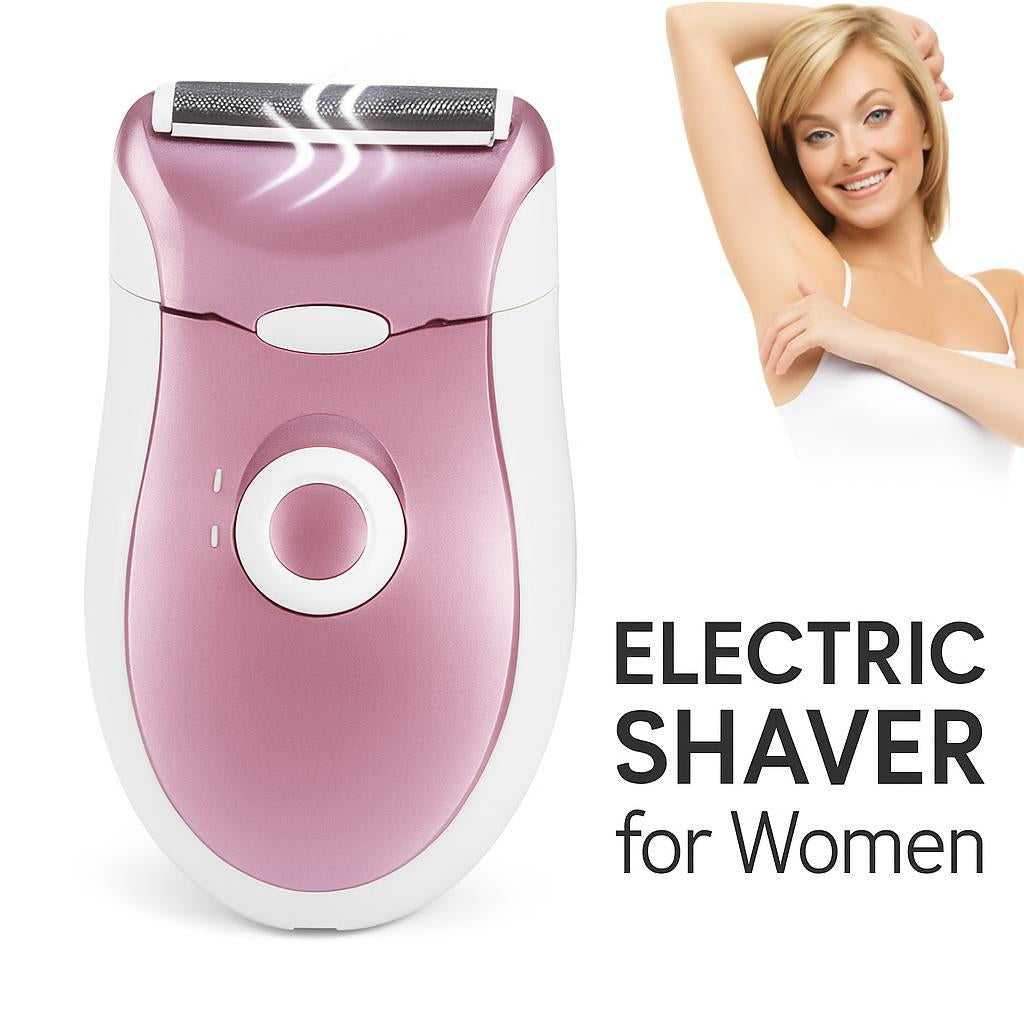 Eco-Friendly Rechargeable Electric Shaver in Pink and White