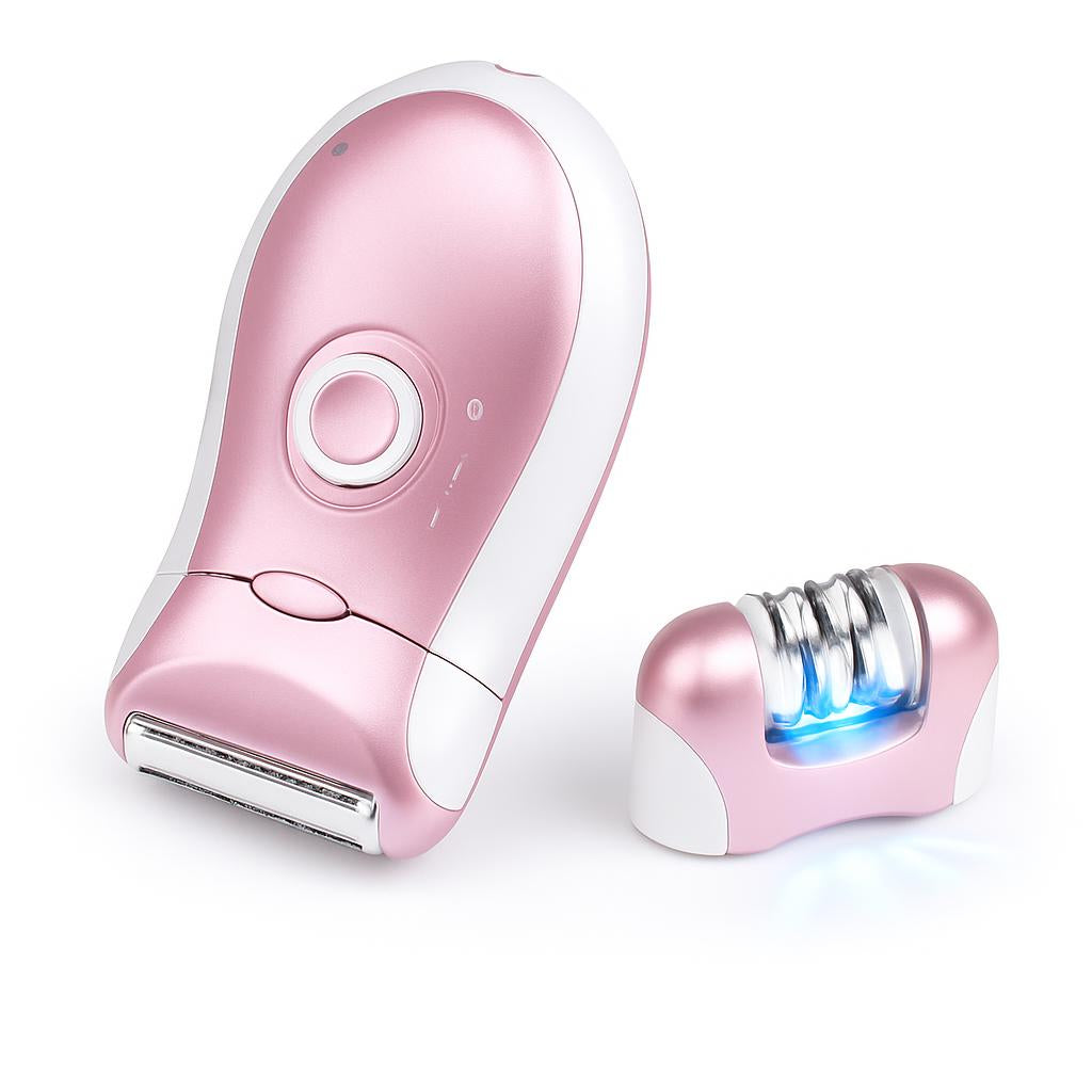 Eco-Friendly Rechargeable Electric Shaver for Women - Pink & White