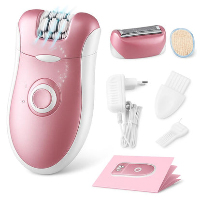 Eco-Friendly Rechargeable Electric Shaver for Women - Pink & White
