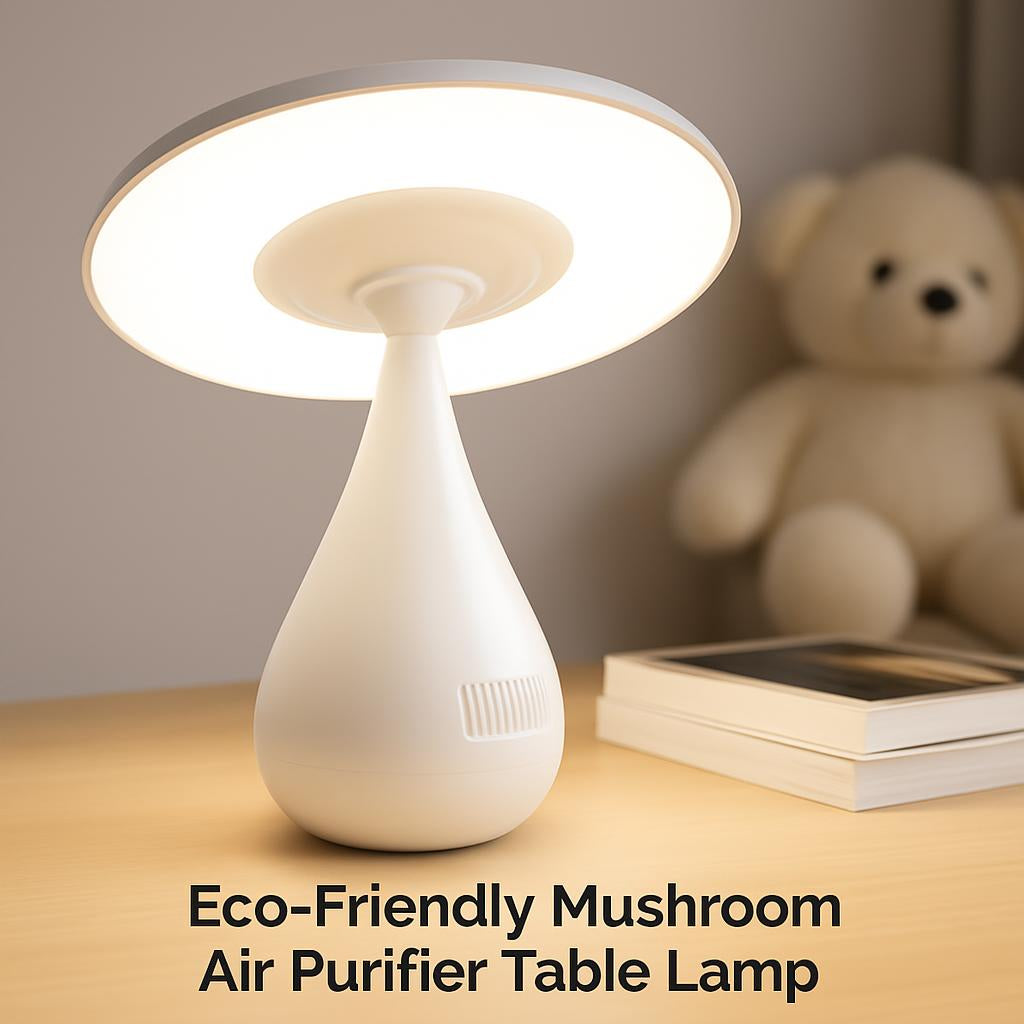 Eco-Friendly Mushroom Air Purifier Table Lamp