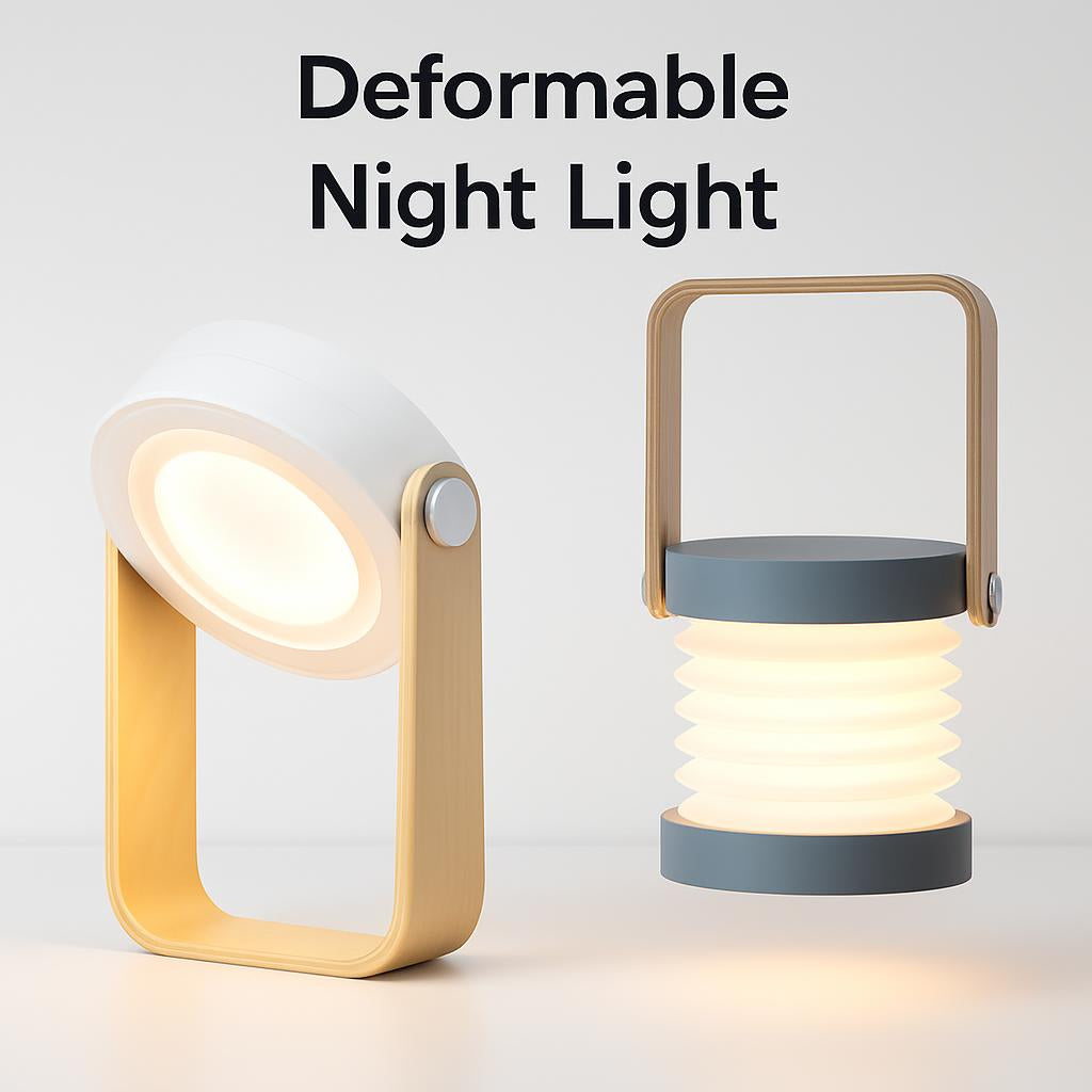 Eco-Friendly Portable Lantern with Wooden Accents
