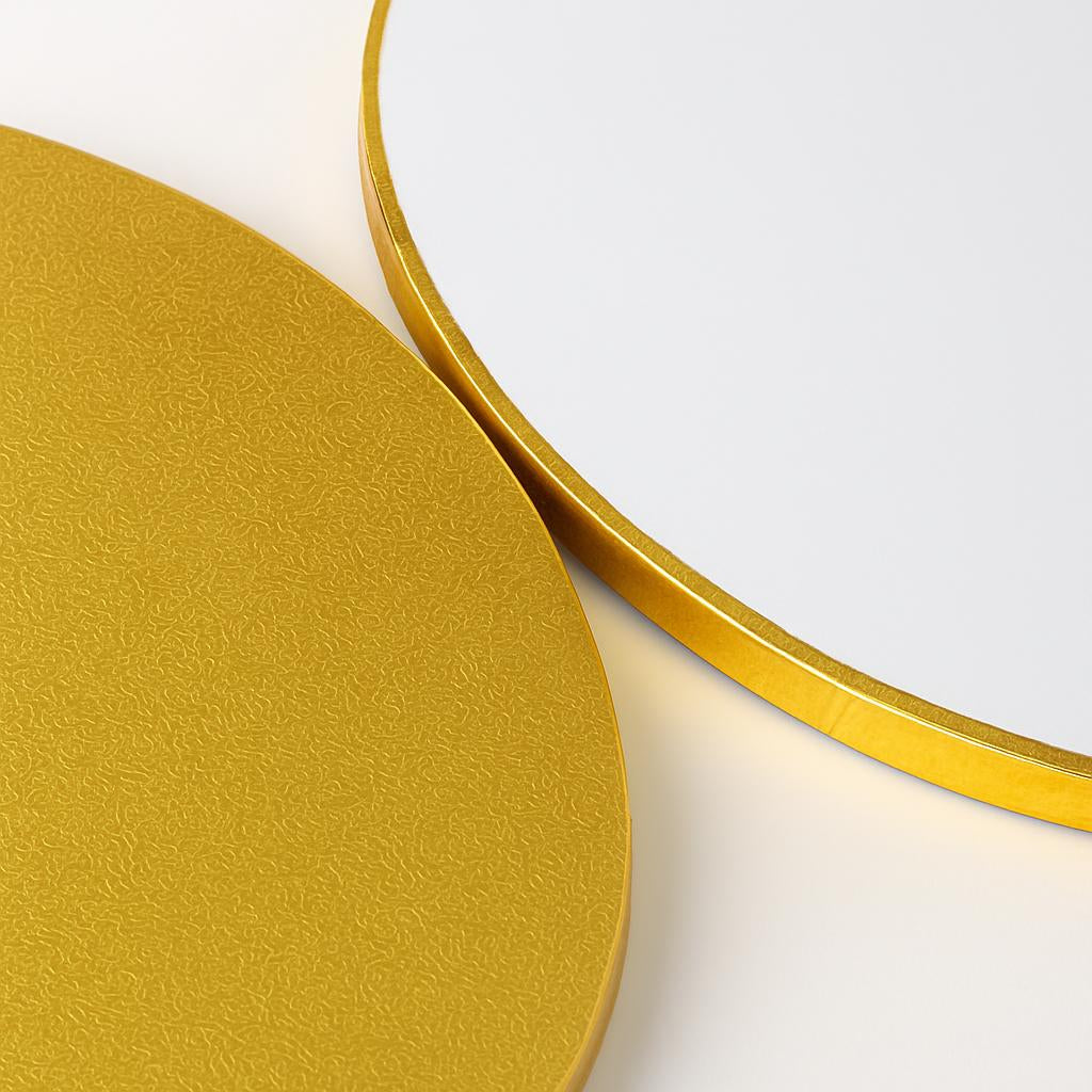 Eco-Friendly Gold Wooden Cake Base