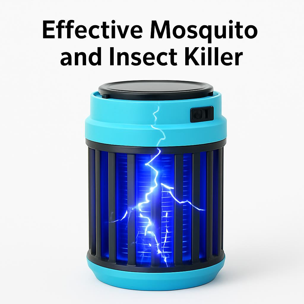 Solar-Powered LED Mosquito Killer Trap