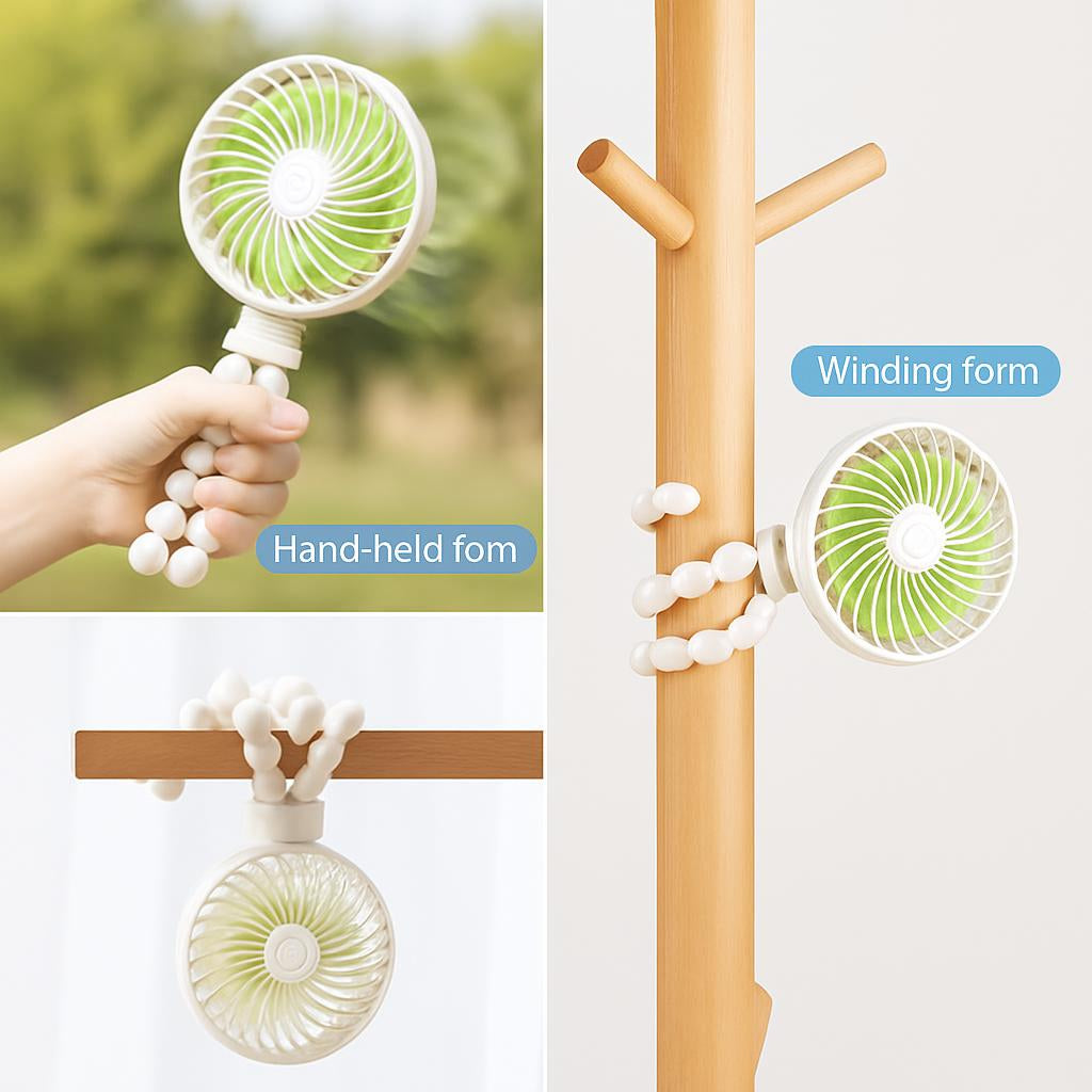 Portable Mini USB Charging Fan - Handheld & Stroller Friendly