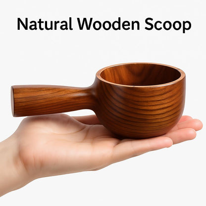 Natural Wooden Scoops for Kitchen & Bath - Eco-Friendly, Durable, Biodegradable