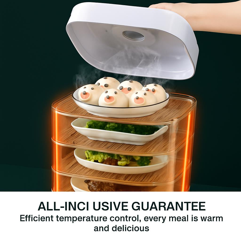 Eco-Friendly Multi-Layer Food Steamer & Storage Cover