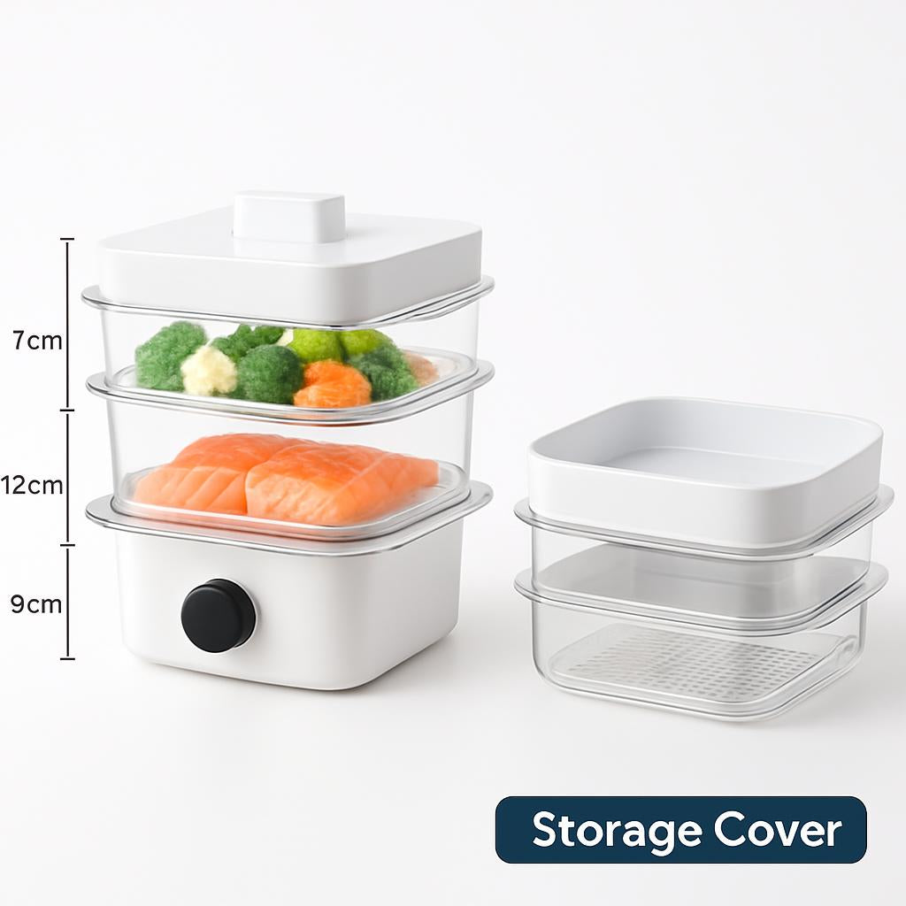 Eco-Friendly Multi-Layer Food Steamer & Storage Cover