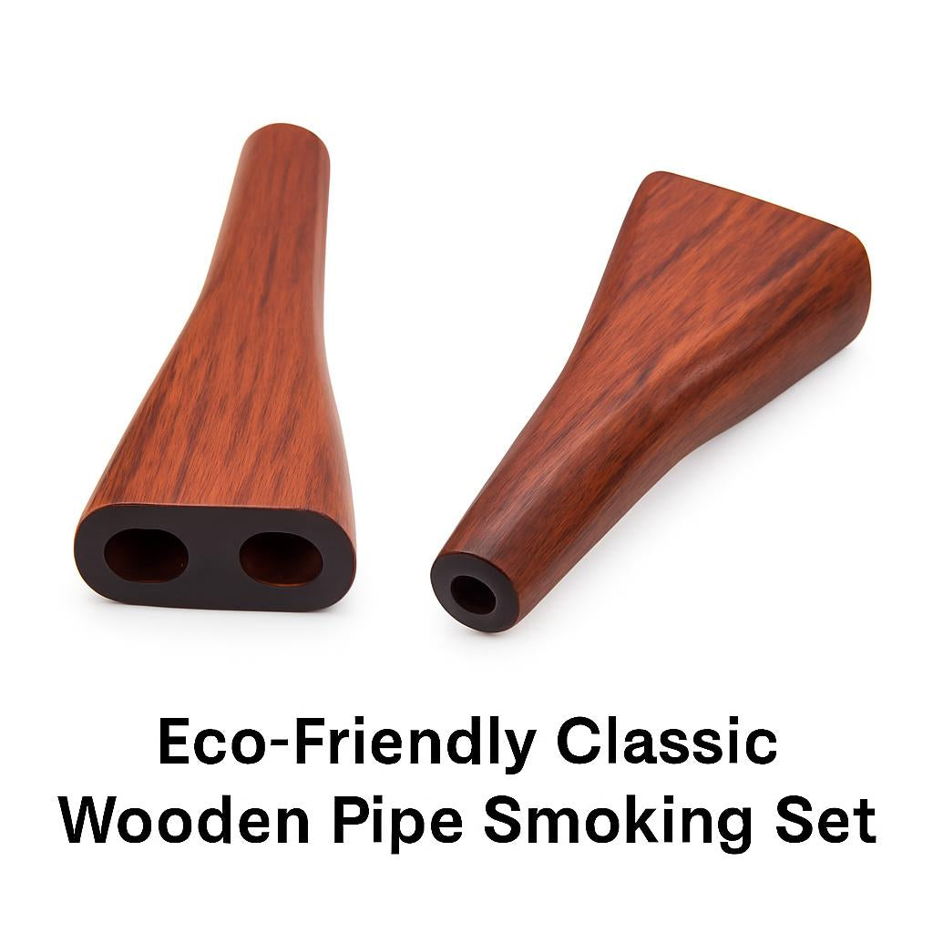 Eco-Friendly Classic Wooden Pipe Smoking Set