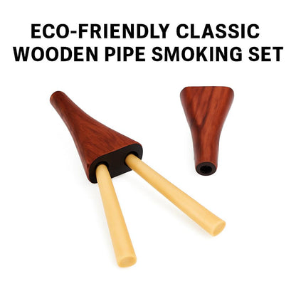 Eco-Friendly Classic Wooden Pipe Smoking Set