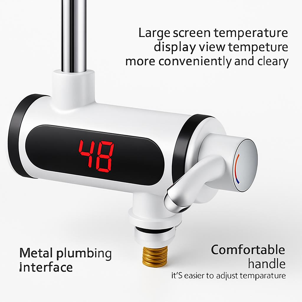 Instant Electric Water Heater Faucet - Energy Efficient, Water-Saving, Digital Display