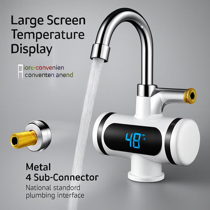 Instant Electric Water Heater Faucet - Energy Efficient, Water-Saving, Digital Display
