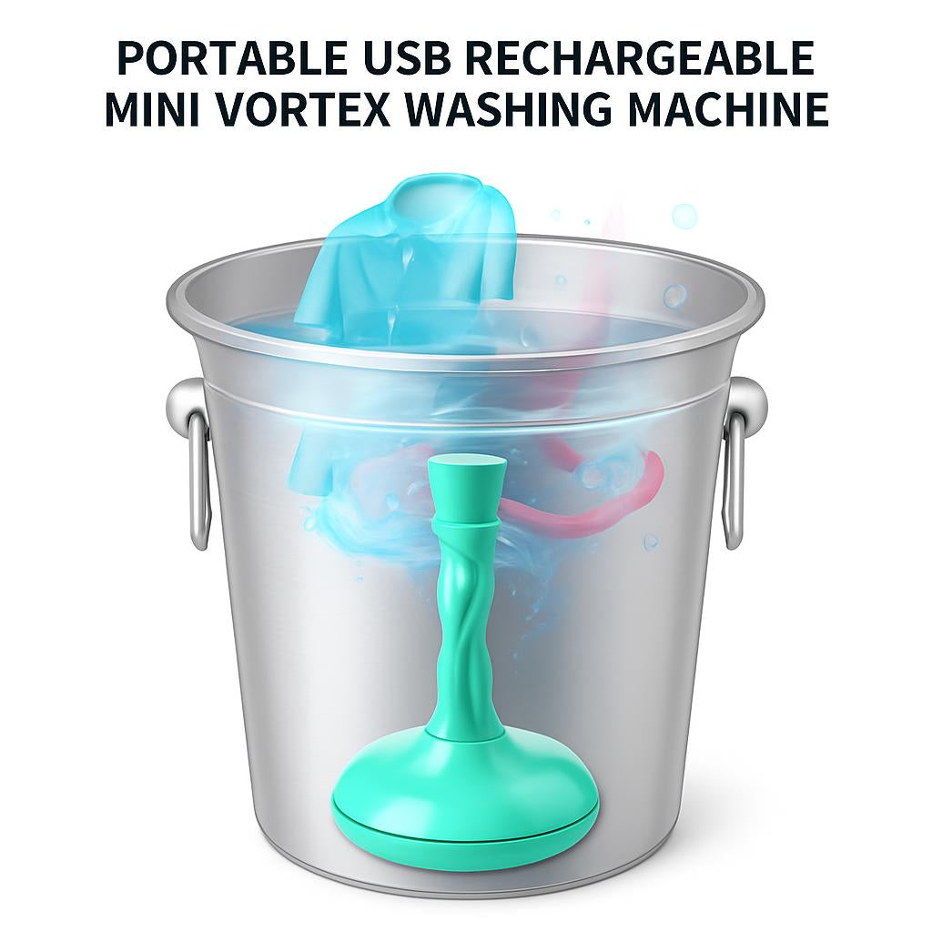 Portable USB Rechargeable Mini Vortex Washing Machine