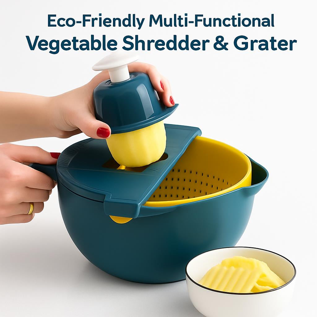 Multi-Functional Kitchen Tool Set in Dark Teal and Yellow