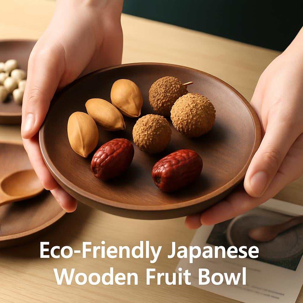 Eco-Friendly Japanese Wooden Fruit Bowl