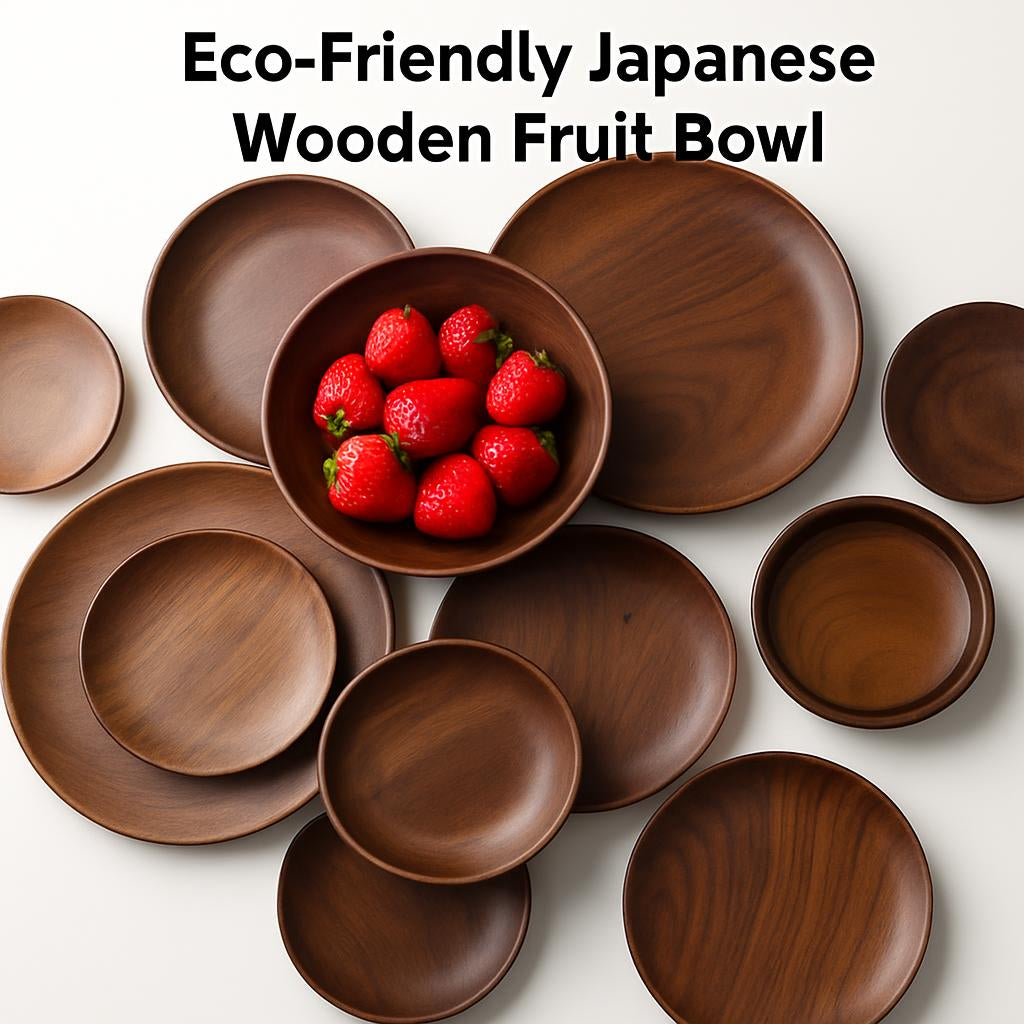 Eco-Friendly Japanese Wooden Fruit Bowl