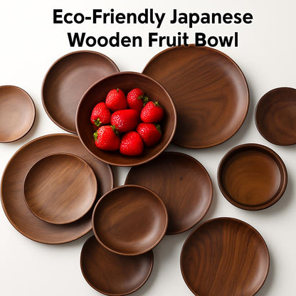 Eco-Friendly Japanese Wooden Fruit Bowl