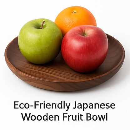 Eco-Friendly Japanese Wooden Fruit Bowl
