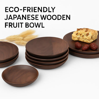 Eco-Friendly Japanese Wooden Fruit Bowl