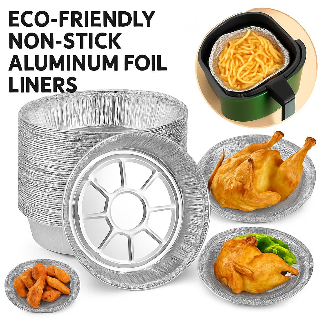 Eco-Friendly Reusable Aluminum Foil Trays for Air Fryers