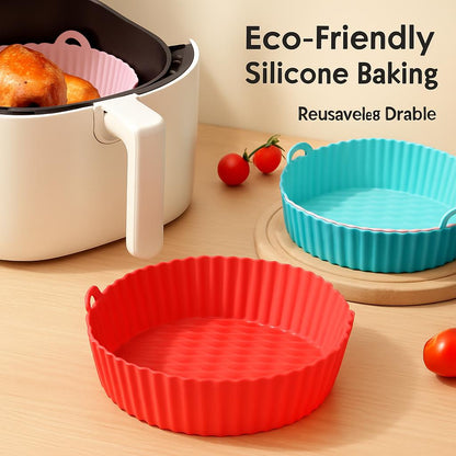 Eco-Friendly Silicone Baking Tray for Air Fryers - Reusable & Durable