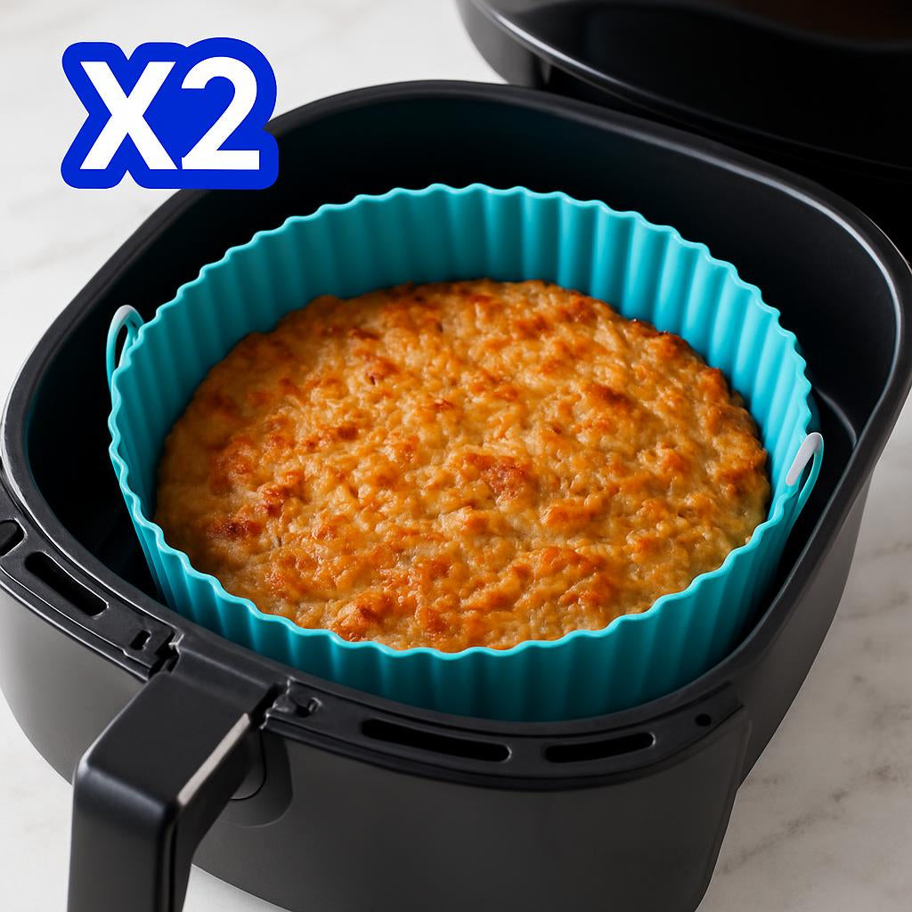 Eco-Friendly Silicone Baking Tray for Air Fryers - Reusable & Durable