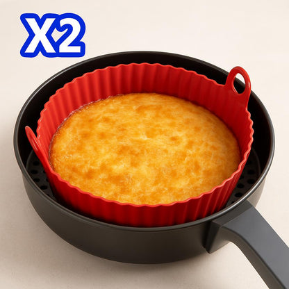 Eco-Friendly Silicone Baking Tray for Air Fryers - Reusable & Durable