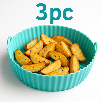 Eco-Friendly Silicone Baking Tray for Air Fryers - Reusable & Durable