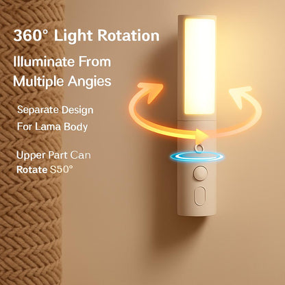 Energy-Efficient Rotating Wall Light with Adjustable LED Illumination