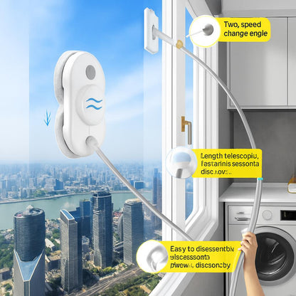 Eco-Friendly Double-Sided Glass Wiper for High Rise Windows