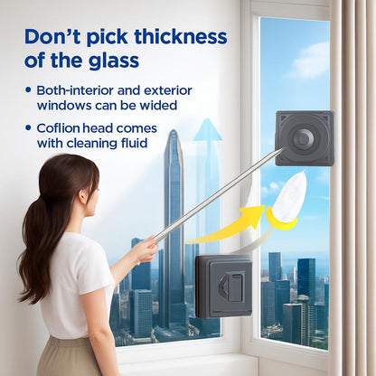Eco-Friendly Double-Sided Glass Wiper for High Rise Windows