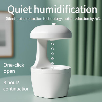 Silent white humidifier with energy-efficient 8-hour operation