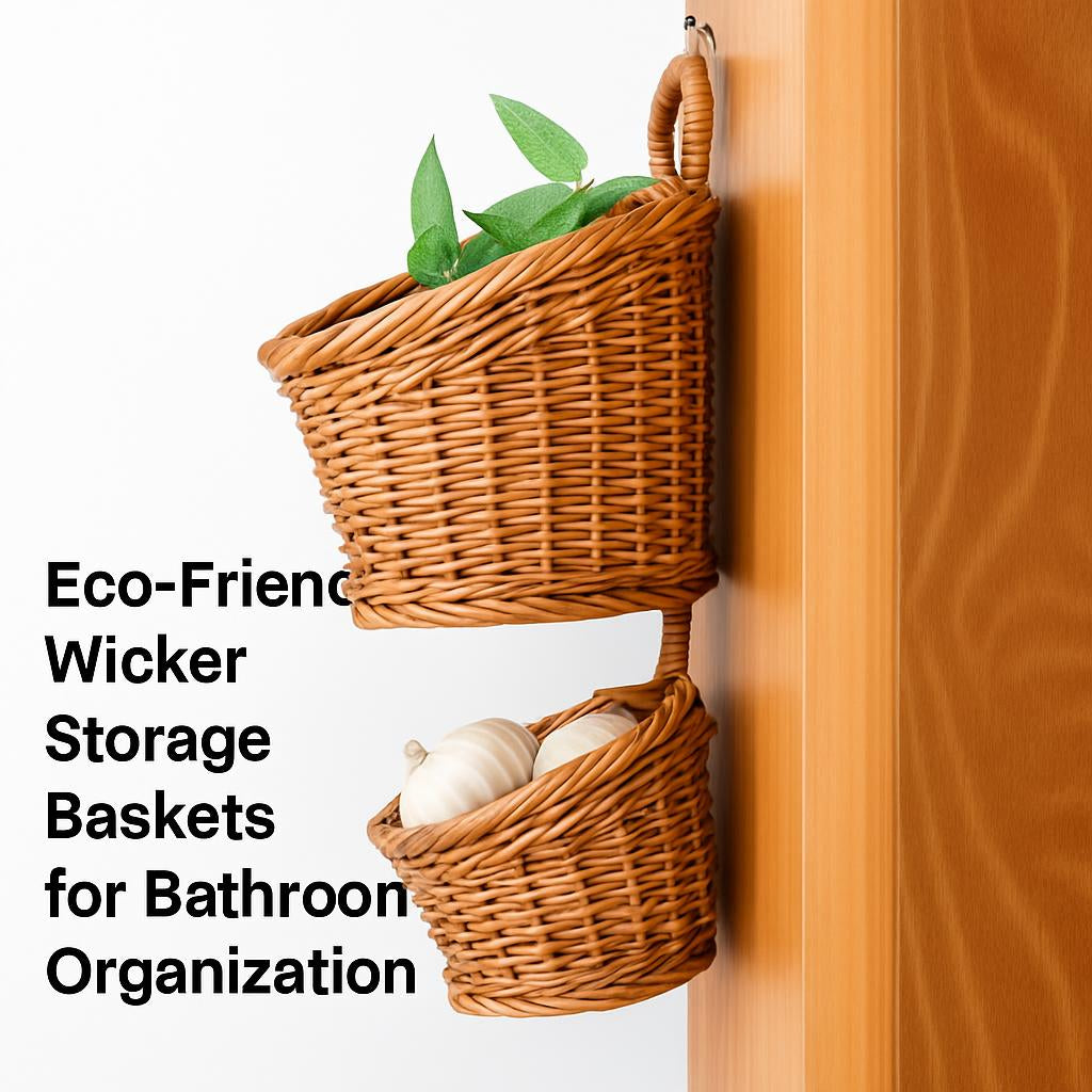 Eco-Friendly Wicker Storage Baskets for Bathroom Organization