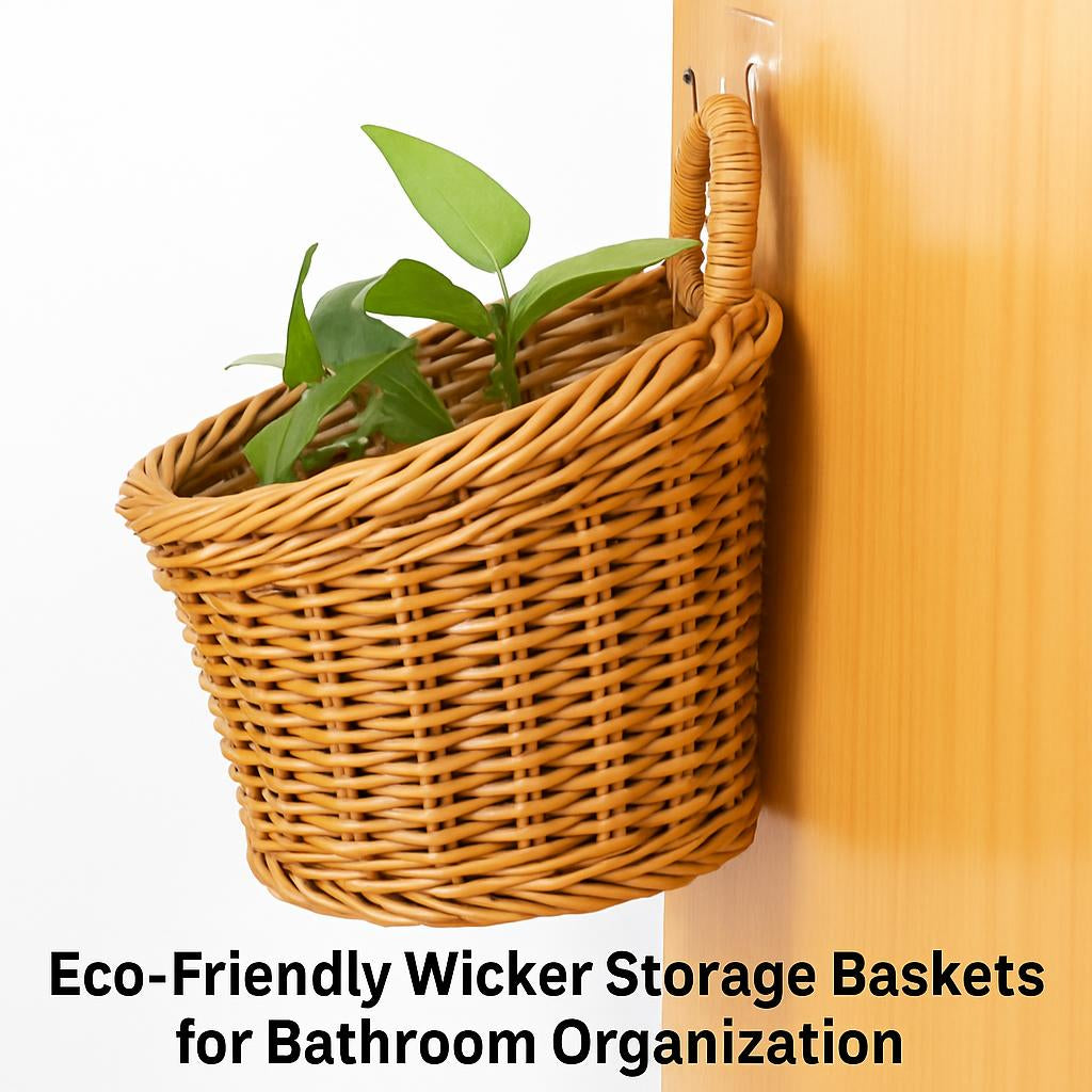 Eco-Friendly Wicker Storage Baskets for Bathroom Organization