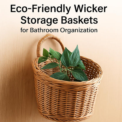 Eco-Friendly Wicker Storage Baskets for Bathroom Organization