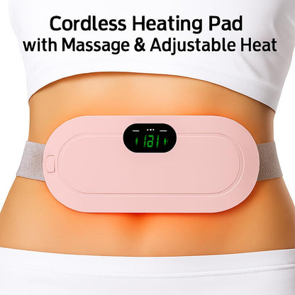 Cordless Heating Pad with Massage & Adjustable Heat