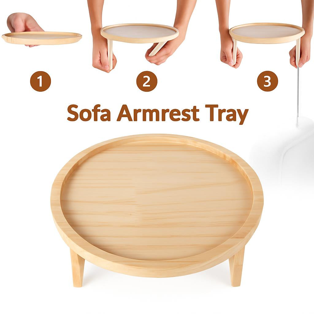 Eco-Friendly Bamboo Sofa Arm Tray for Sustainable Living