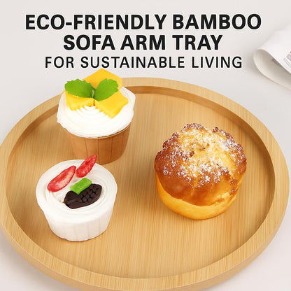 Eco-Friendly Bamboo Sofa Arm Tray for Sustainable Living