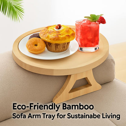 Eco-Friendly Bamboo Sofa Arm Tray for Sustainable Living