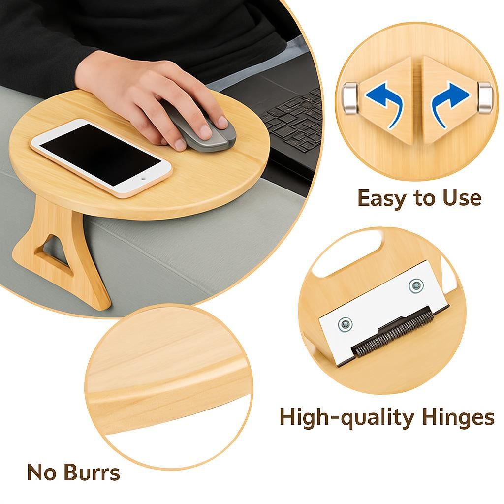 Eco-Friendly Bamboo Sofa Arm Tray for Sustainable Living