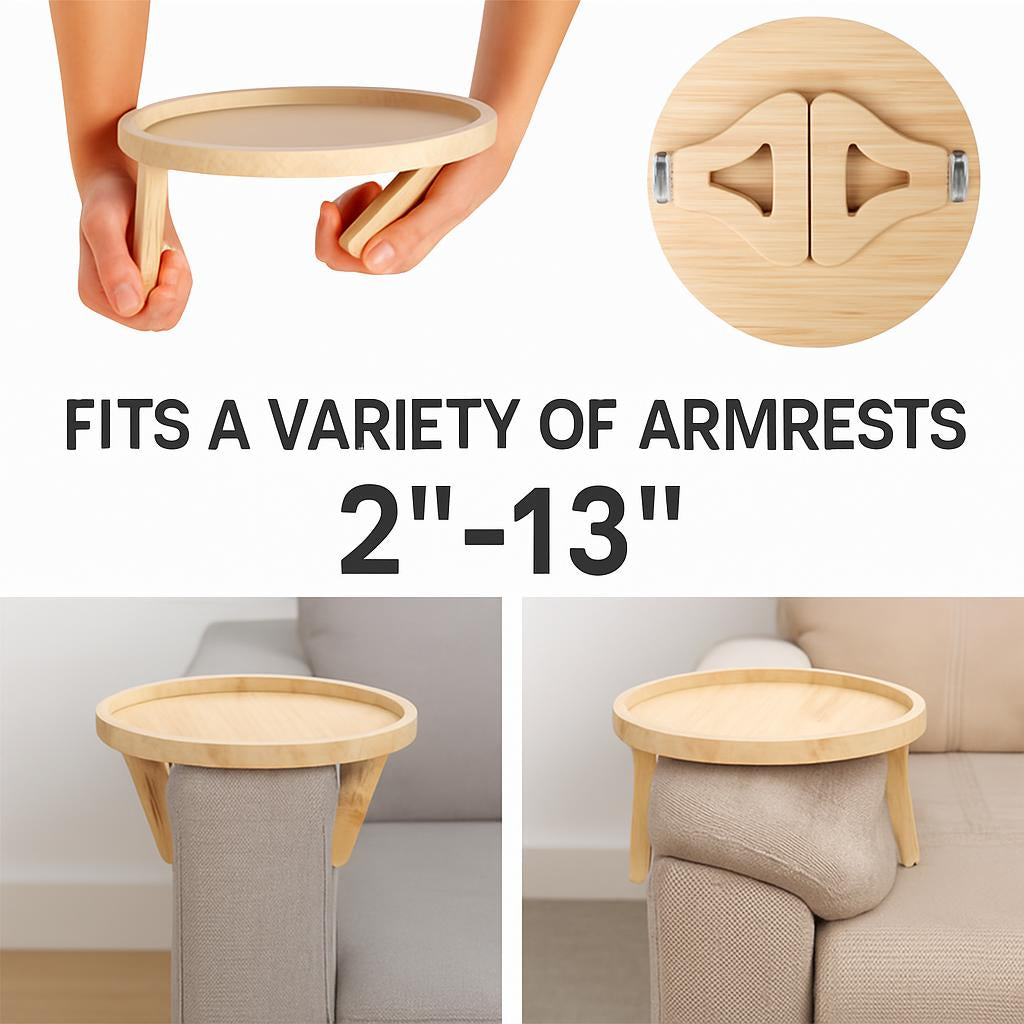 Eco-Friendly Bamboo Sofa Arm Tray for Sustainable Living