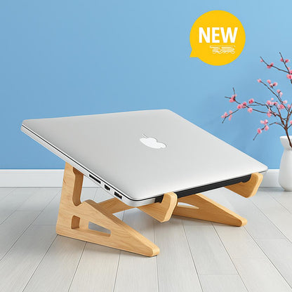 Eco-Friendly Natural Wood Vertical Laptop Stand