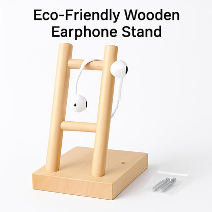Eco-Friendly Wooden Earphone Stand