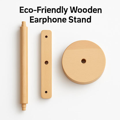 Eco-Friendly Wooden Earphone Stand