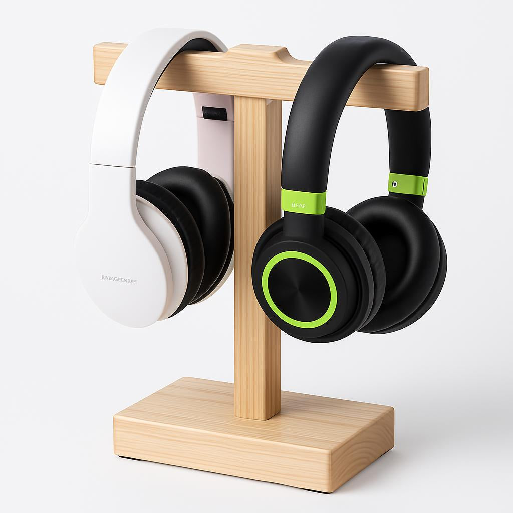 Eco-Friendly Wooden Earphone Stand